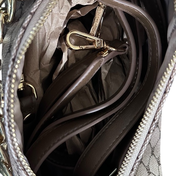 Steve Madden Logo Crossbody Adjustable Strap 24" Brown - Picture 5 of 5